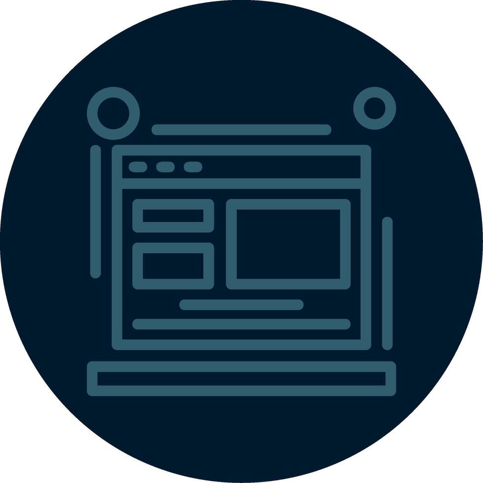 Website Line Multi color Icon vector