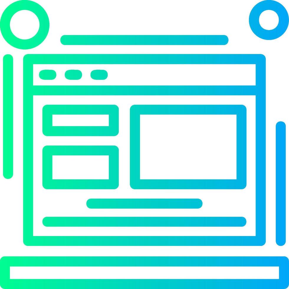 Website Linear Gradient Icon vector