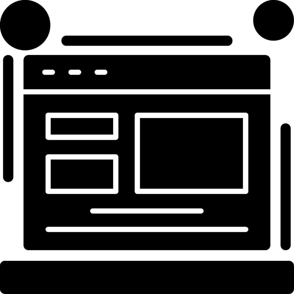 Website Glyph Icon vector