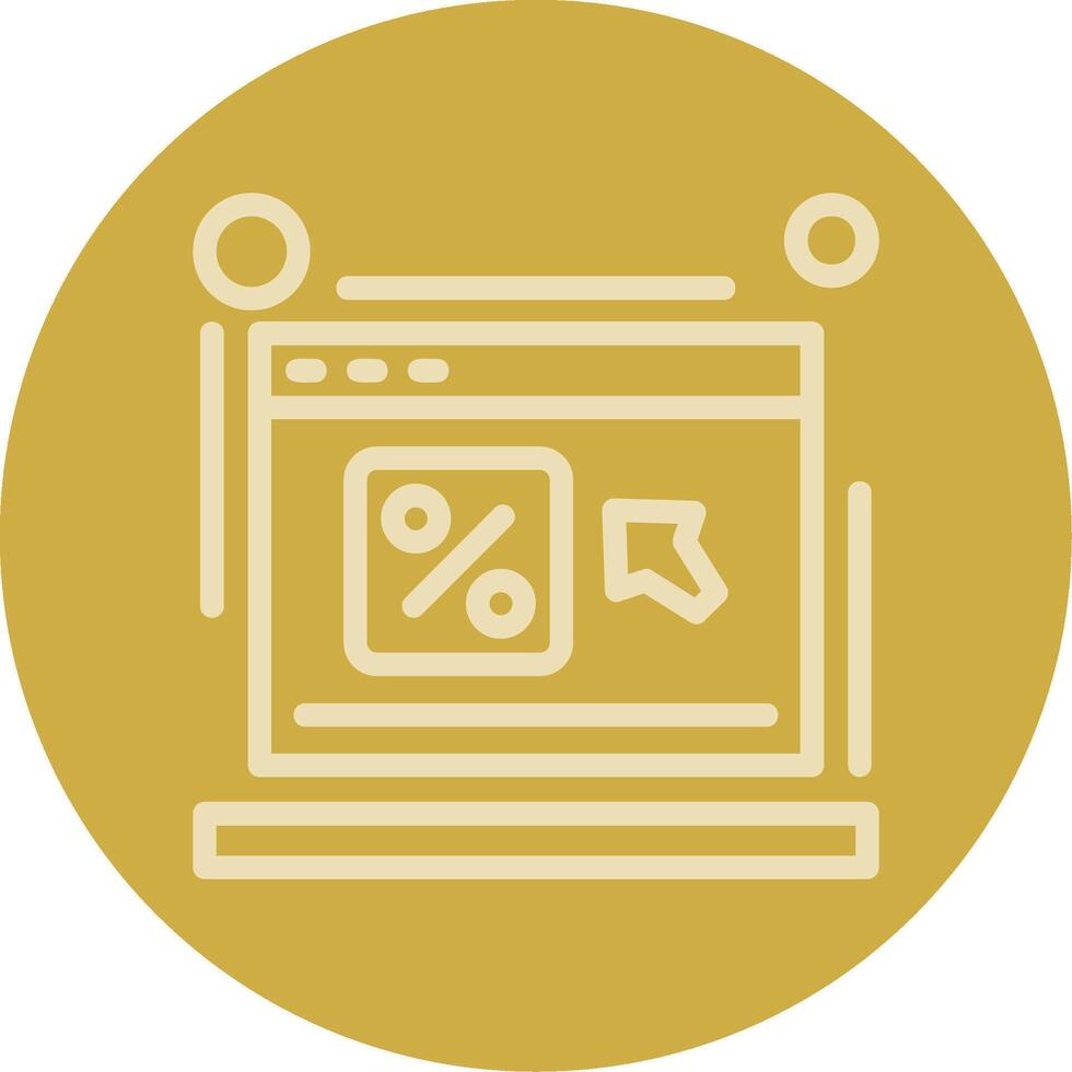 Click through rate Line Multi color Icon vector