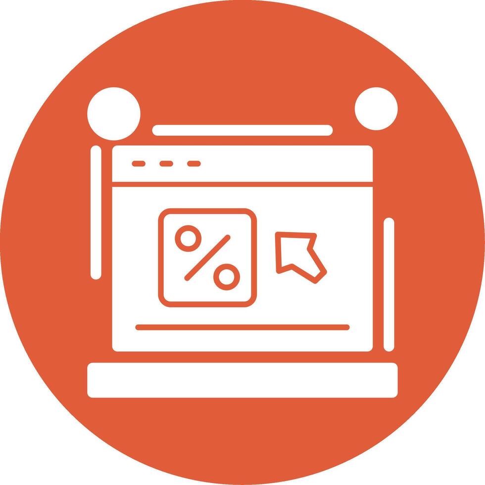 Click through rate Glyph Circle Icon vector