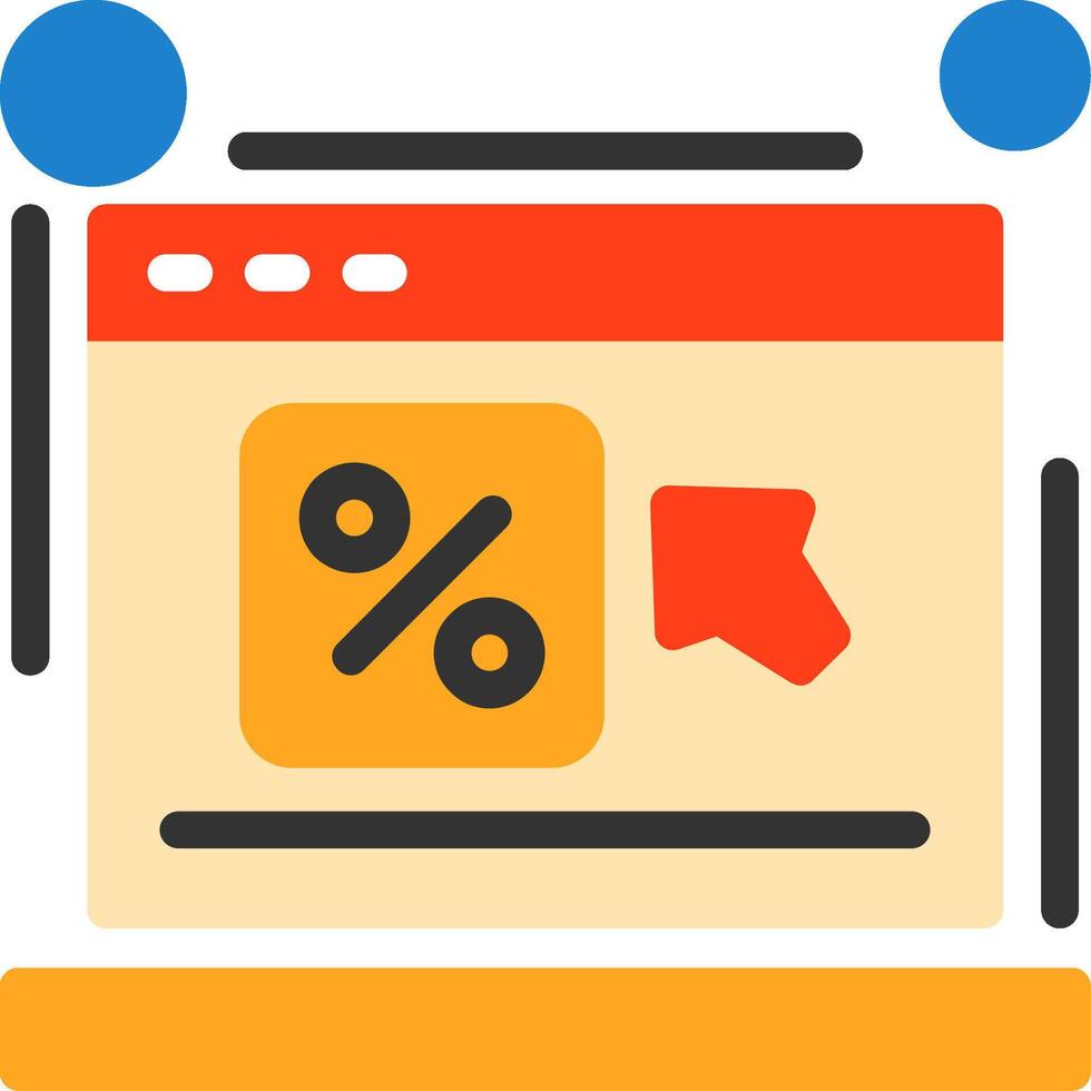 Click through rate Flat Icon vector