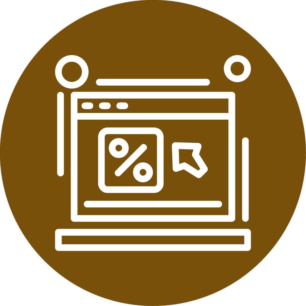 Click through rate Outline Circle Icon vector