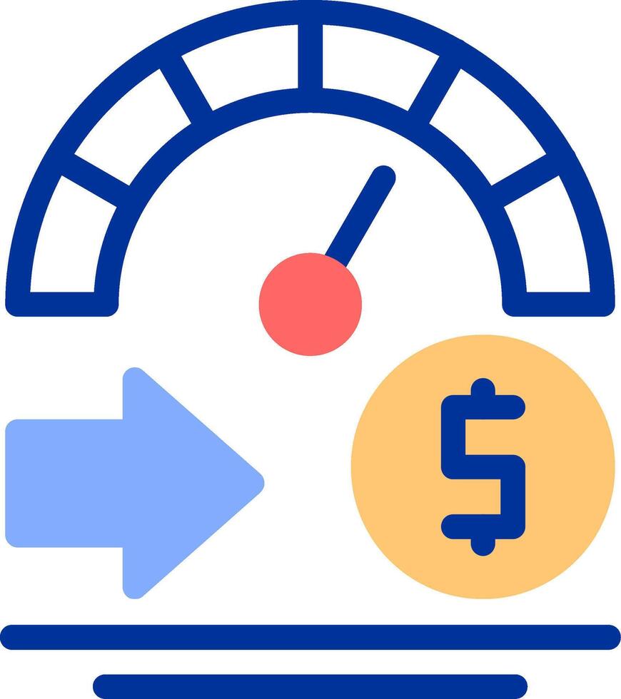 Credit score Color Filled Icon vector