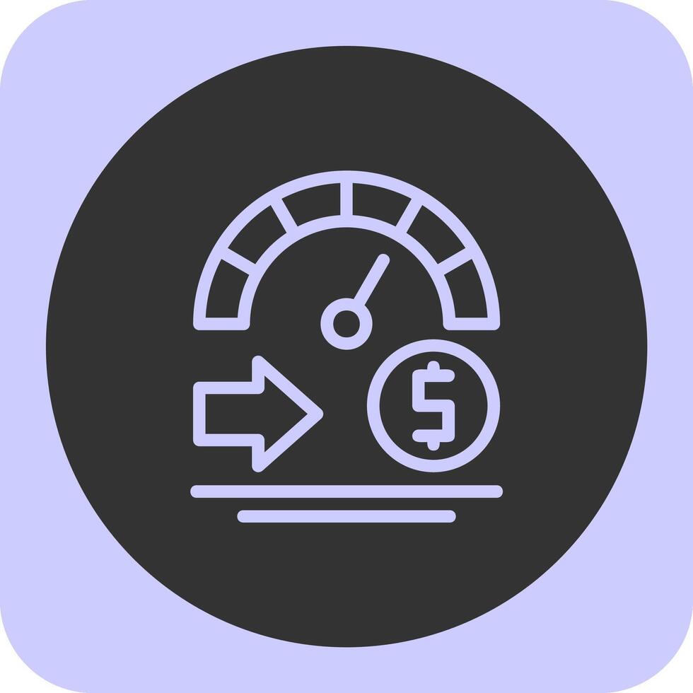 Credit score Linear Round Icon vector