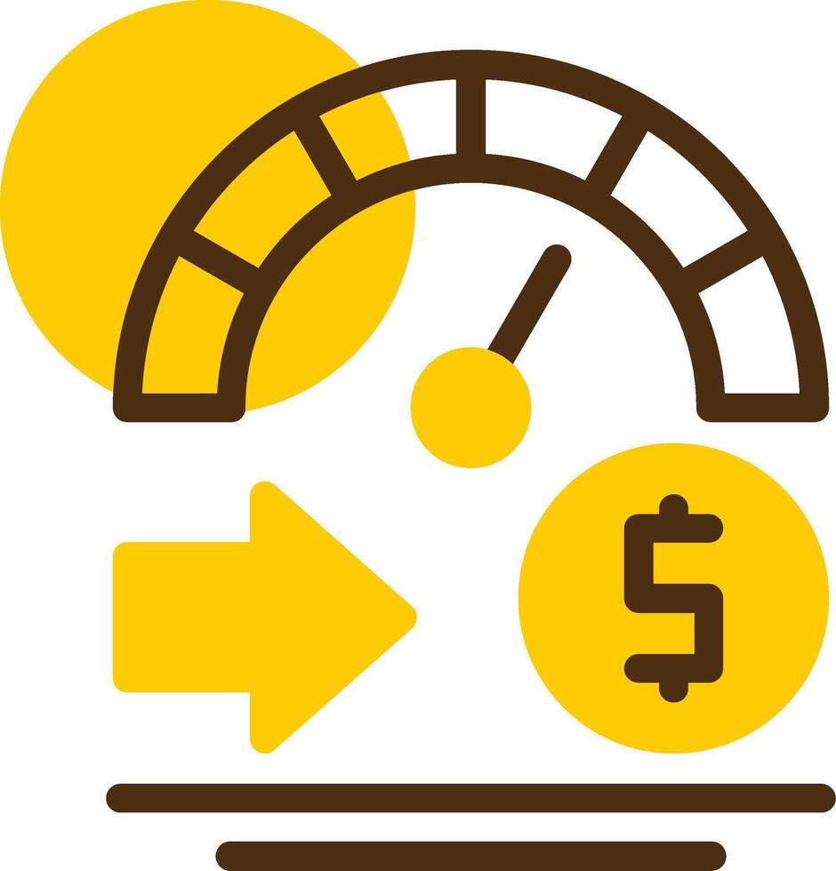 Credit score Yellow Lieanr Circle Icon vector