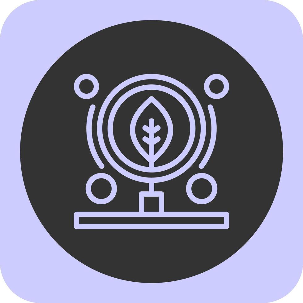 Organic search Linear Round Icon vector