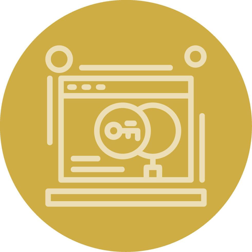Keyword research Line Multi color Icon vector