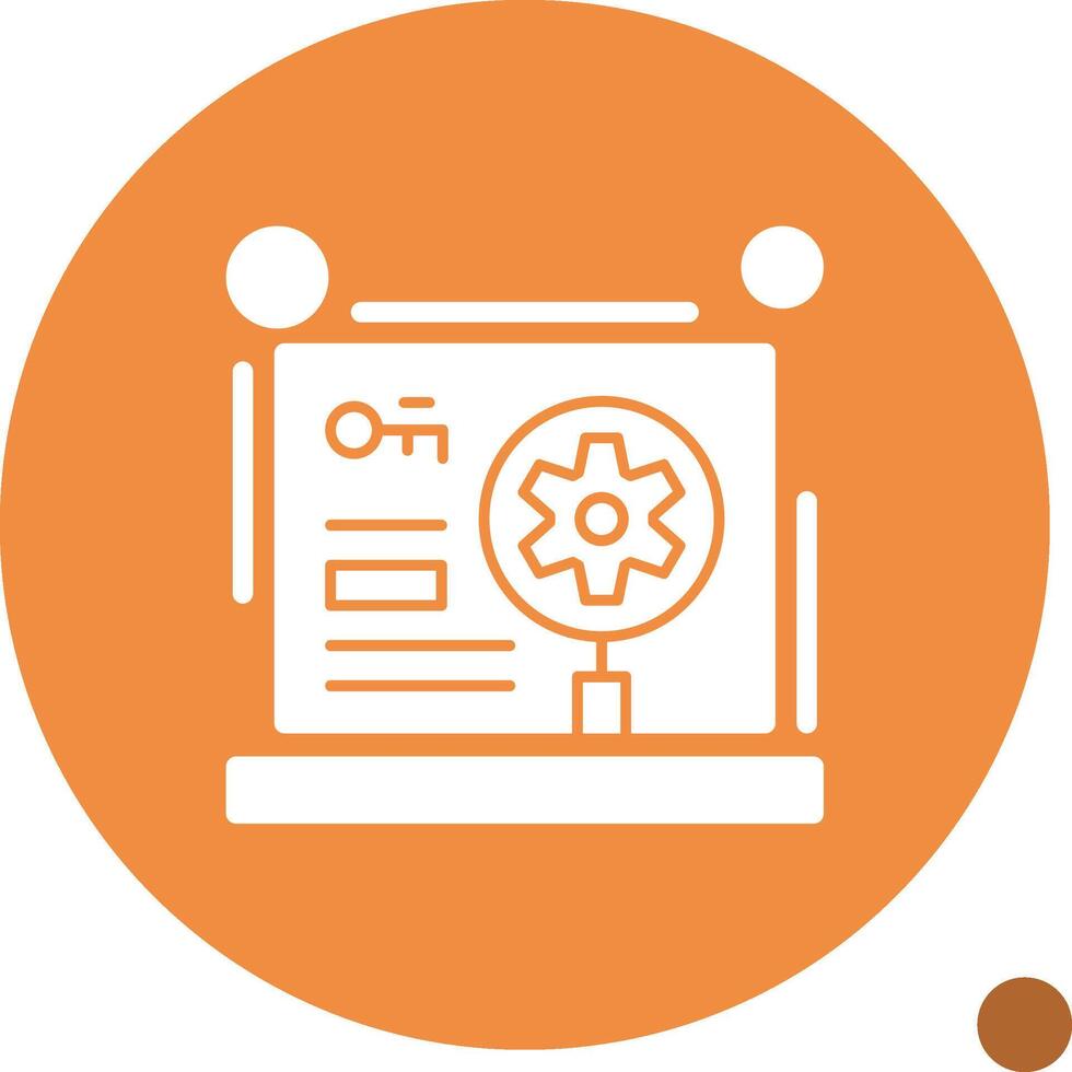 Keyword optimization Glyph Shadow Icon vector