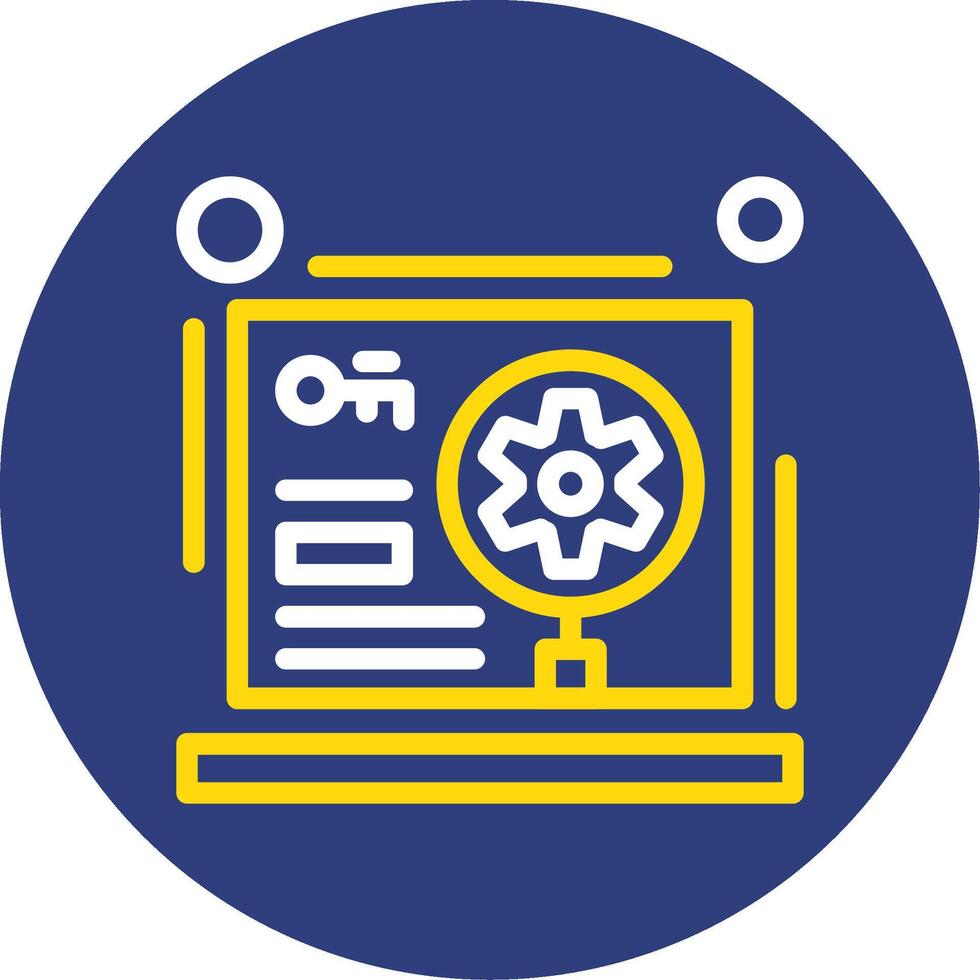 Keyword optimization Dual Line Circle Icon vector
