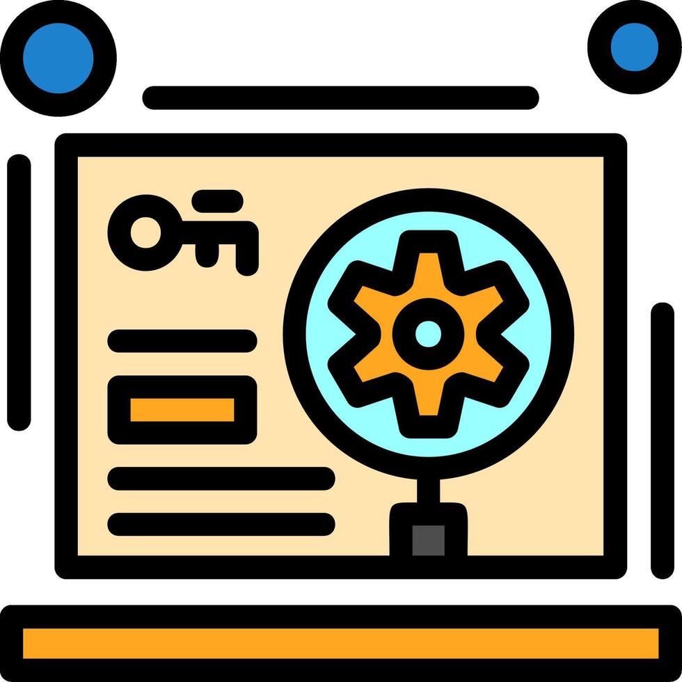 Keyword optimization Line Filled Icon vector