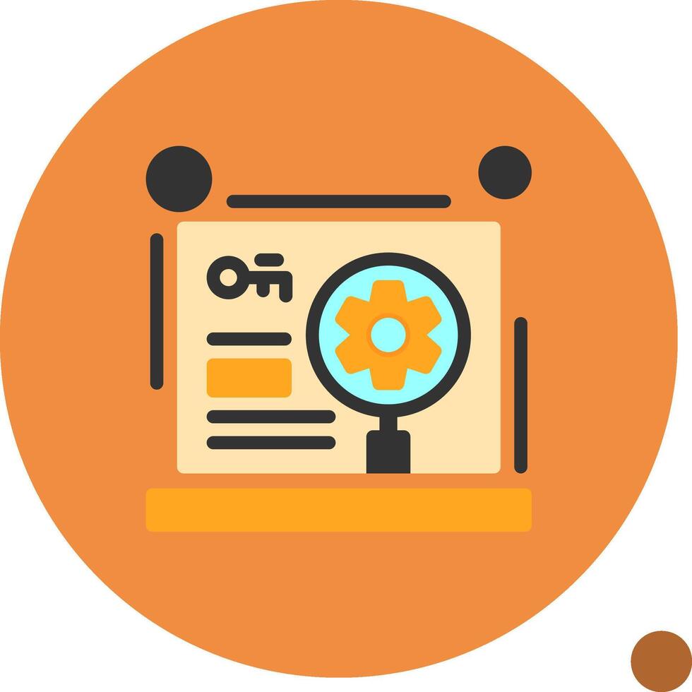 Keyword optimization Flat Shadow Icon vector