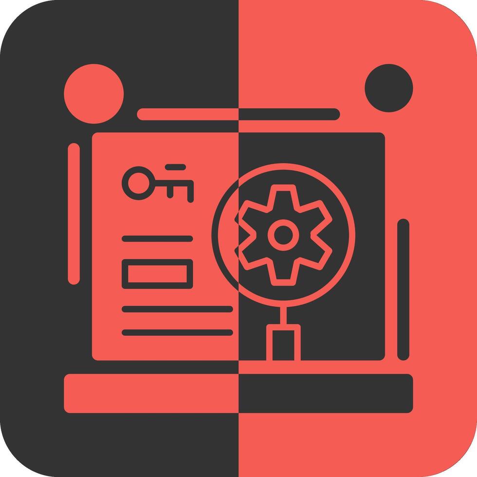 Keyword optimization Red Inverse Icon vector