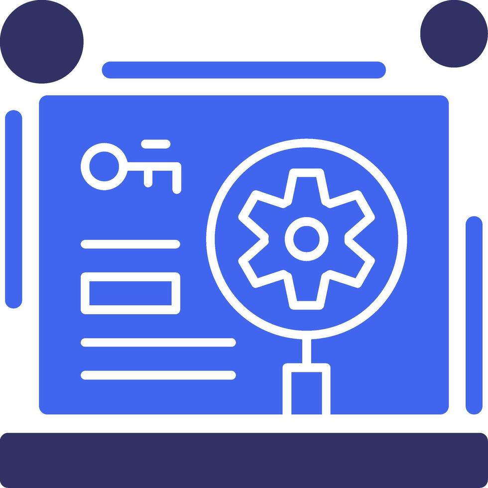 Keyword optimization Solid Two Color Icon vector