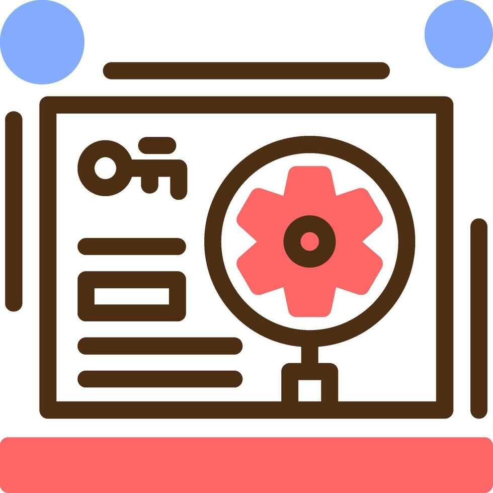 Keyword optimization Color Filled Icon vector