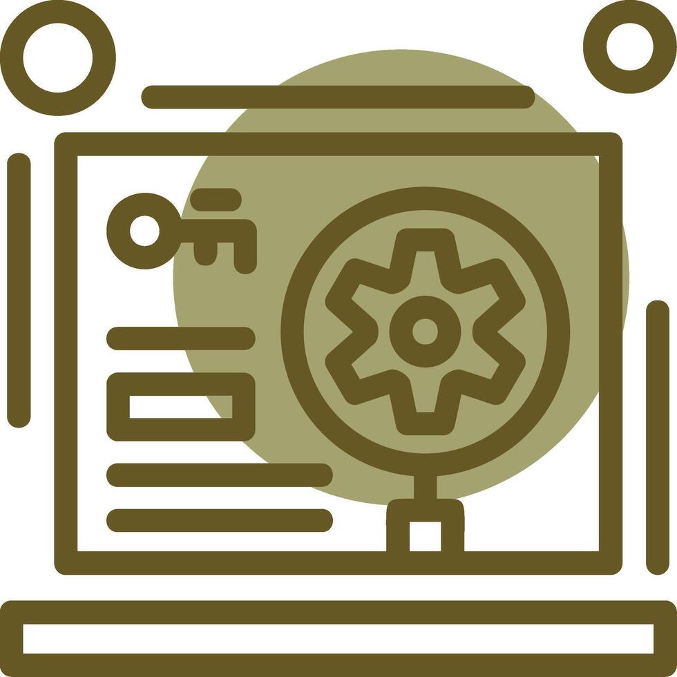 Keyword optimization Linear Circle Icon vector