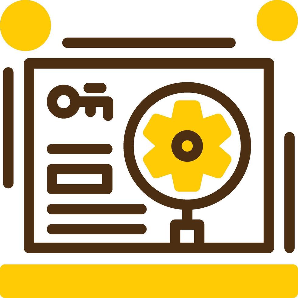 Keyword optimization Yellow Lieanr Circle Icon vector