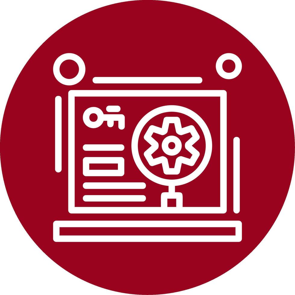 Keyword optimization Outline Circle Icon vector