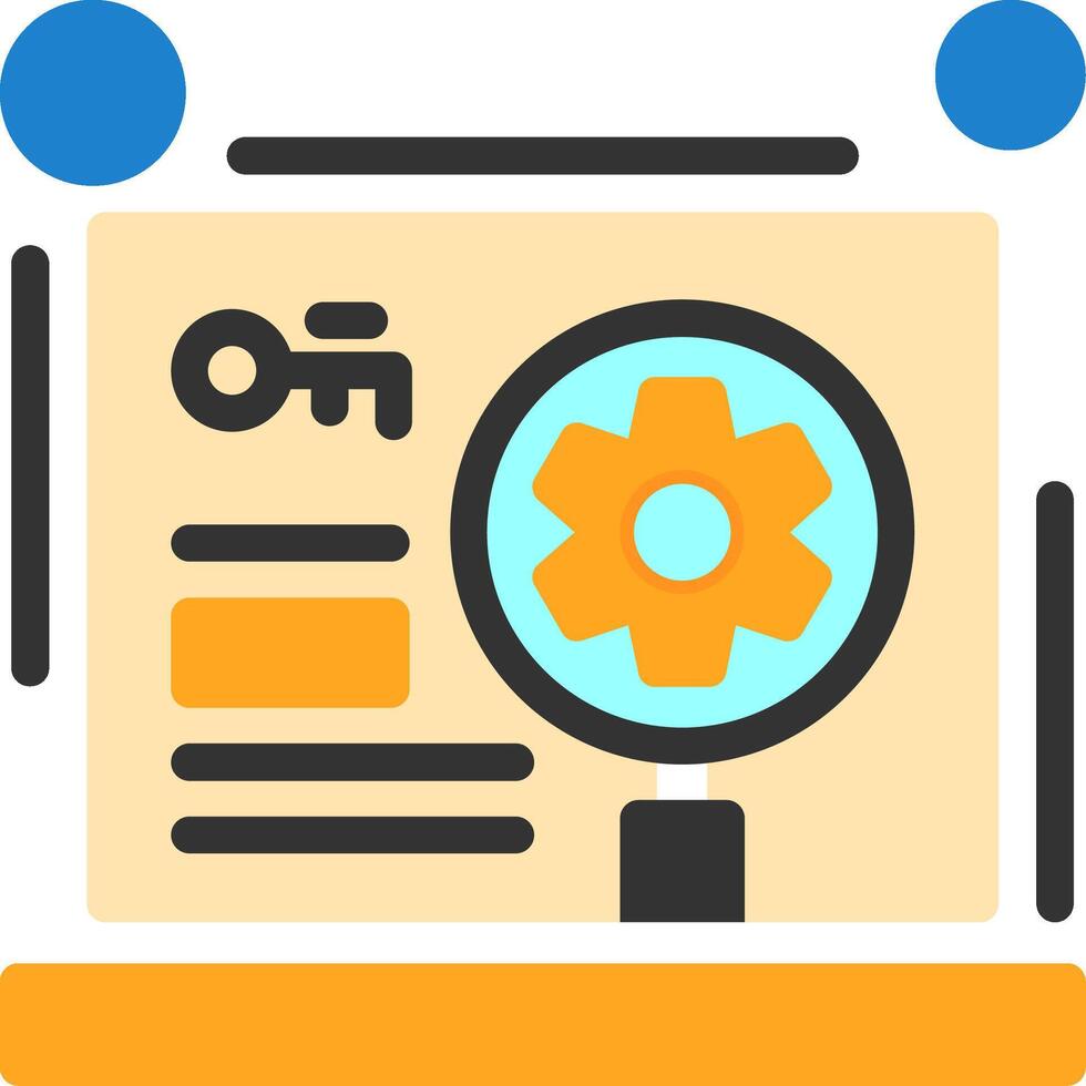 Keyword optimization Flat Icon vector