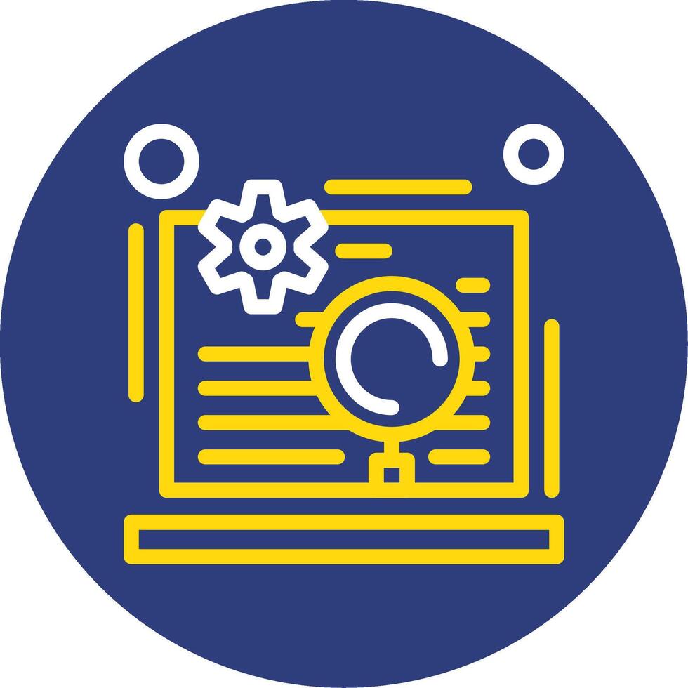 On-page SEO Dual Line Circle Icon vector