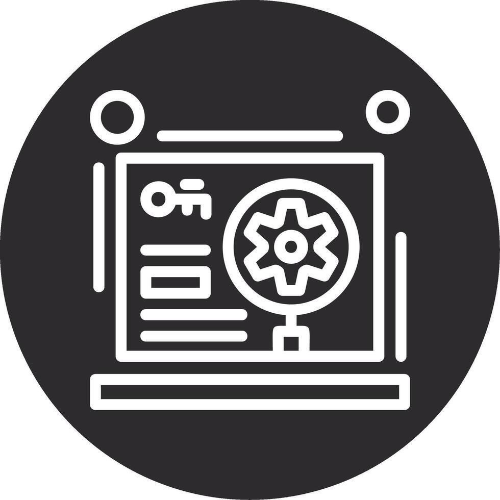 Keyword optimization Inverted Icon vector