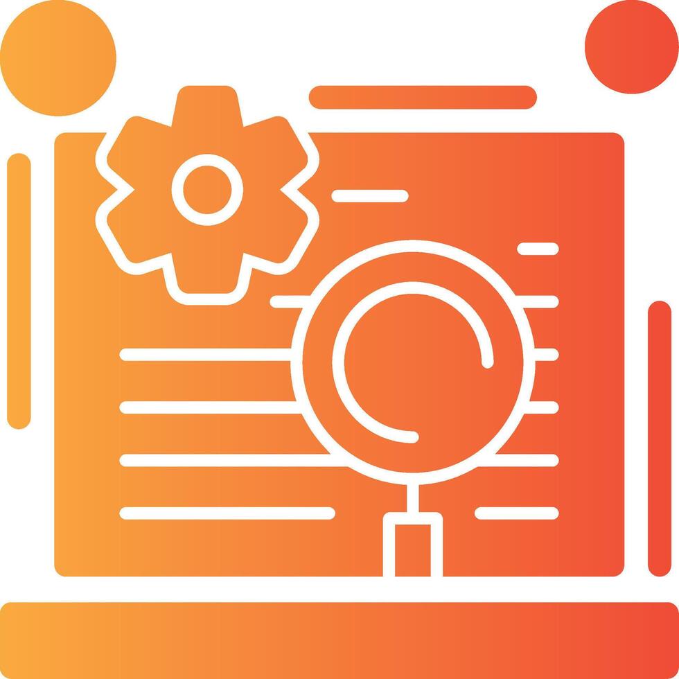 On-page SEO Solid Multi Gradient Icon vector