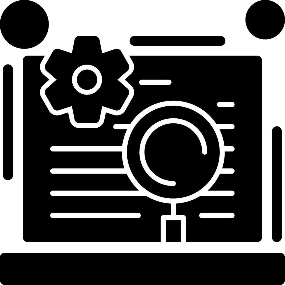 On-page SEO Glyph Icon vector