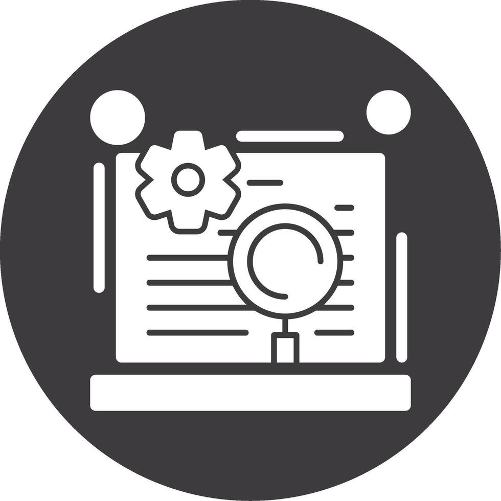 On-page SEO Glyph Circle Icon vector
