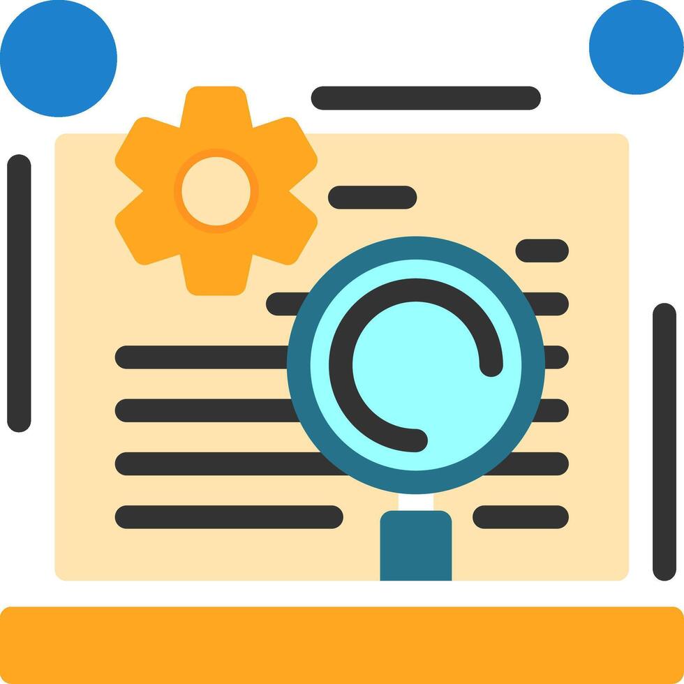 On-page SEO Flat Icon vector