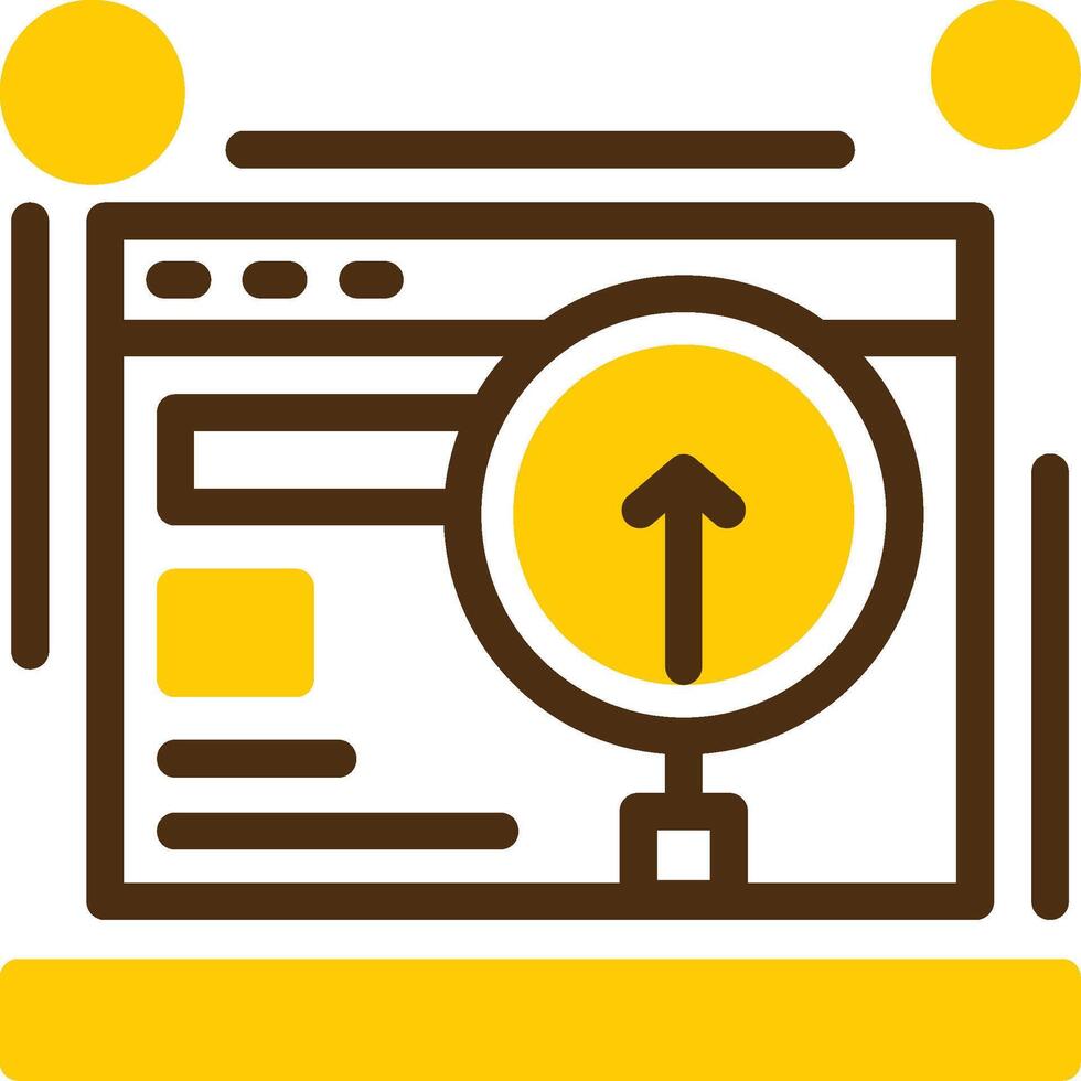 Off-page SEO Yellow Lieanr Circle Icon vector