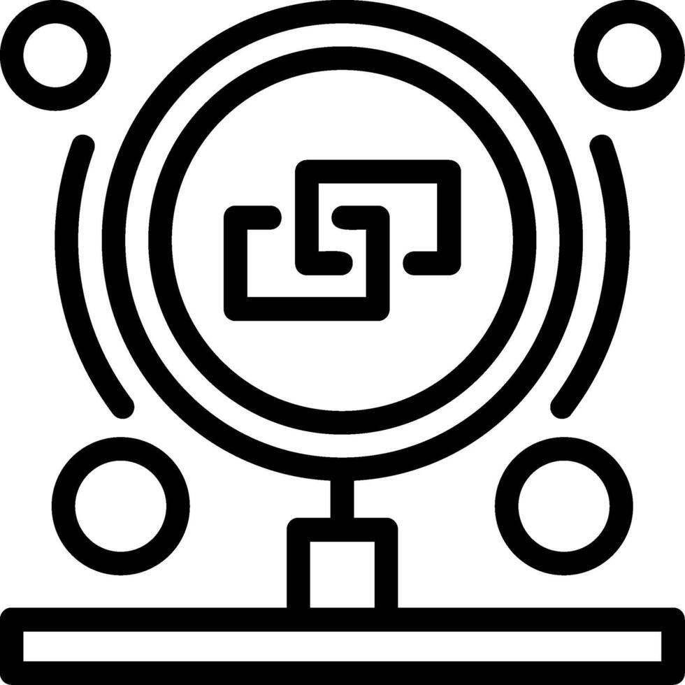 Backlinks Line Icon vector