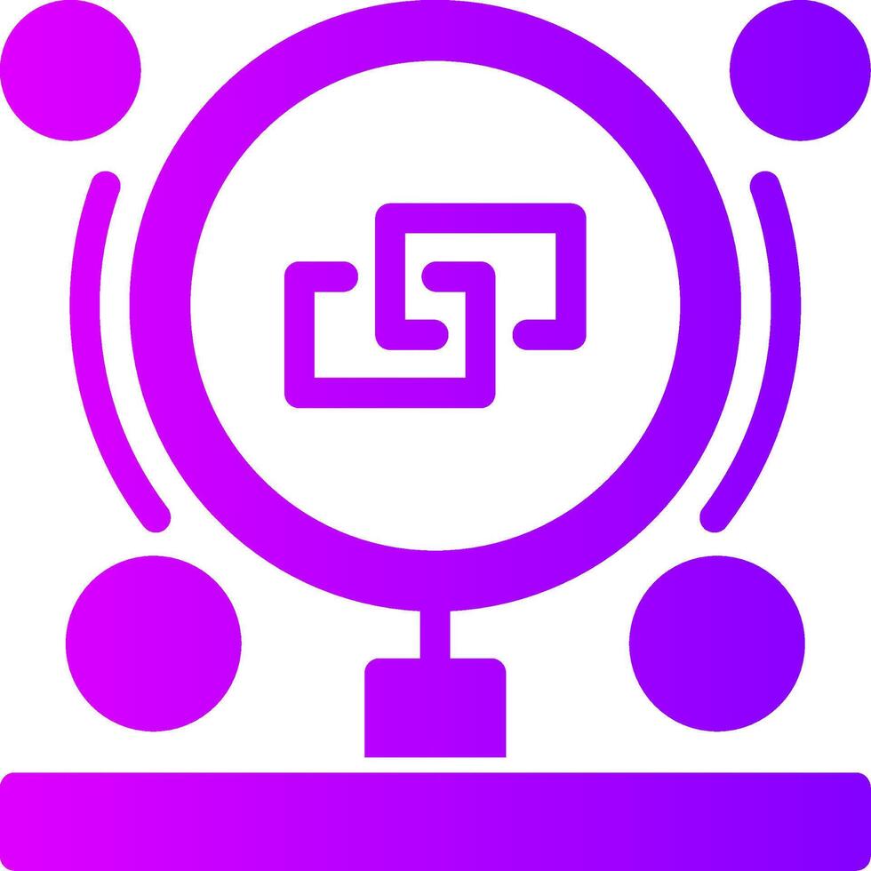 Backlinks Solid Multi Gradient Icon vector