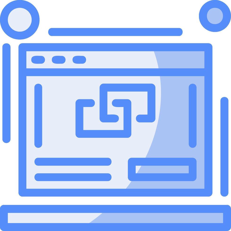 Link building Line Filled Blue Icon vector