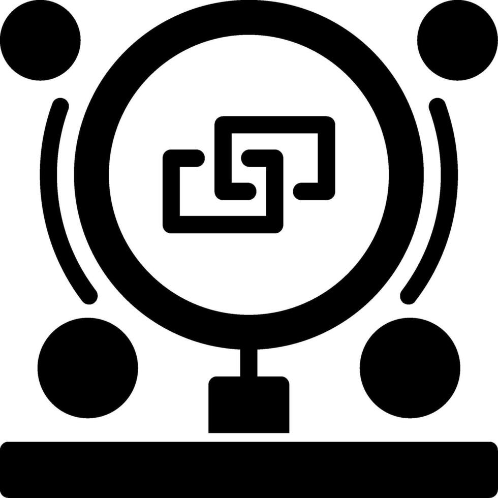 Backlinks Glyph Icon vector