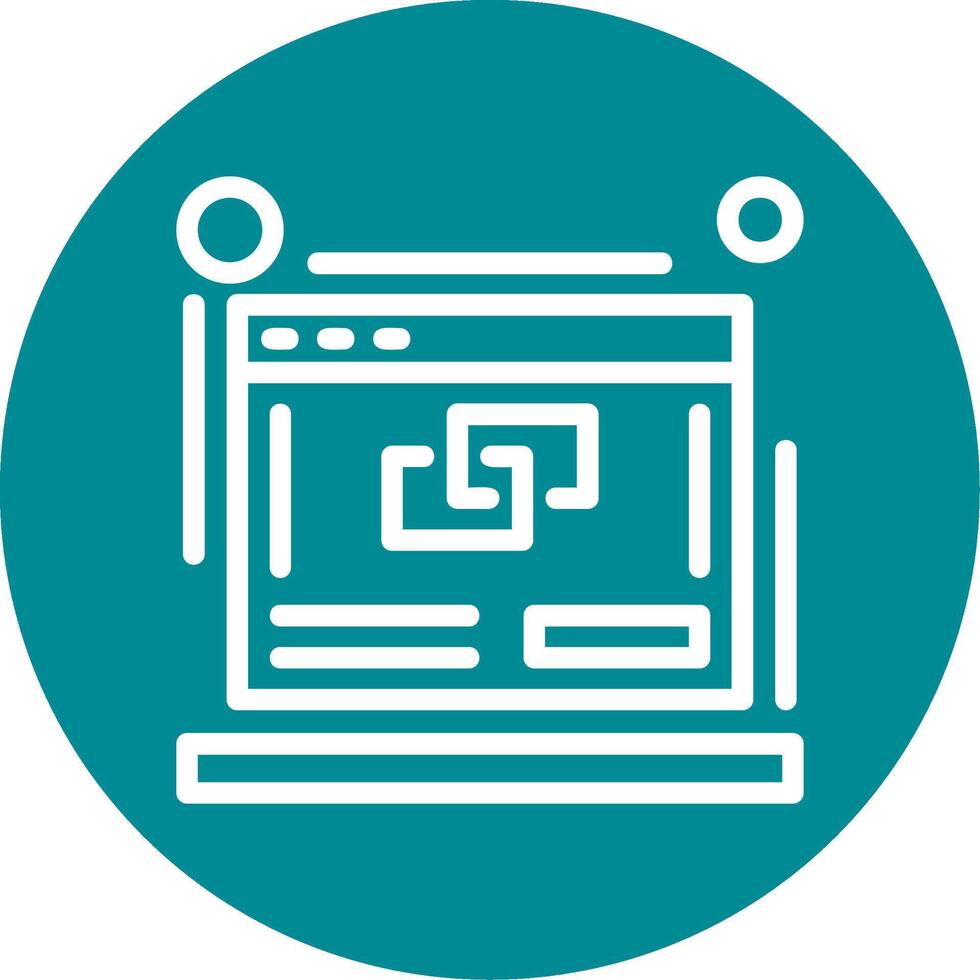 Link building Outline Circle Icon vector