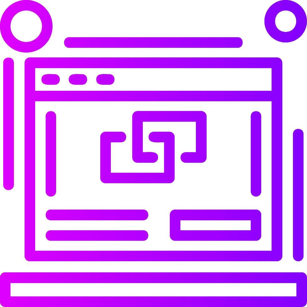 Link building Linear Gradient Icon vector