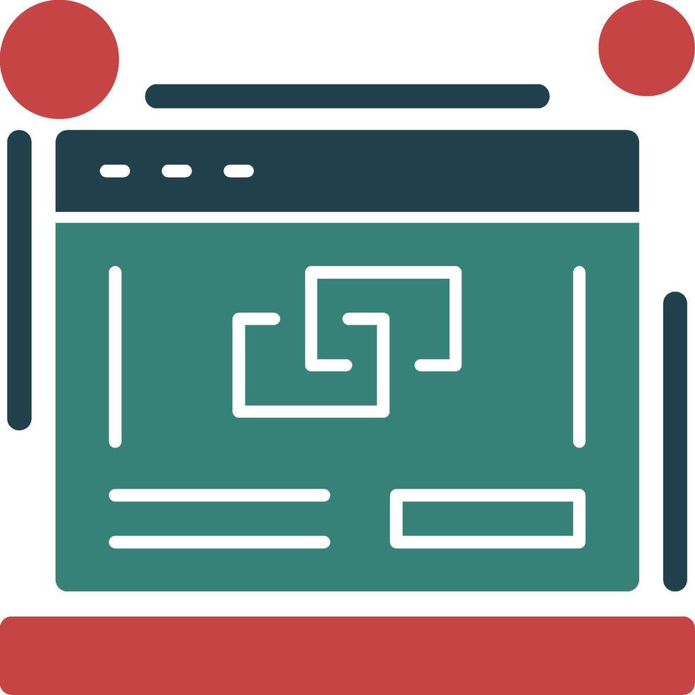 Link building Glyph Two Color Icon vector