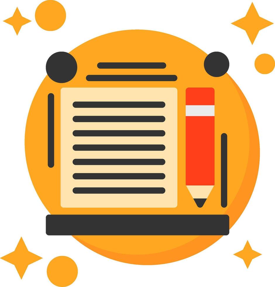 Content Tailed Color Icon vector