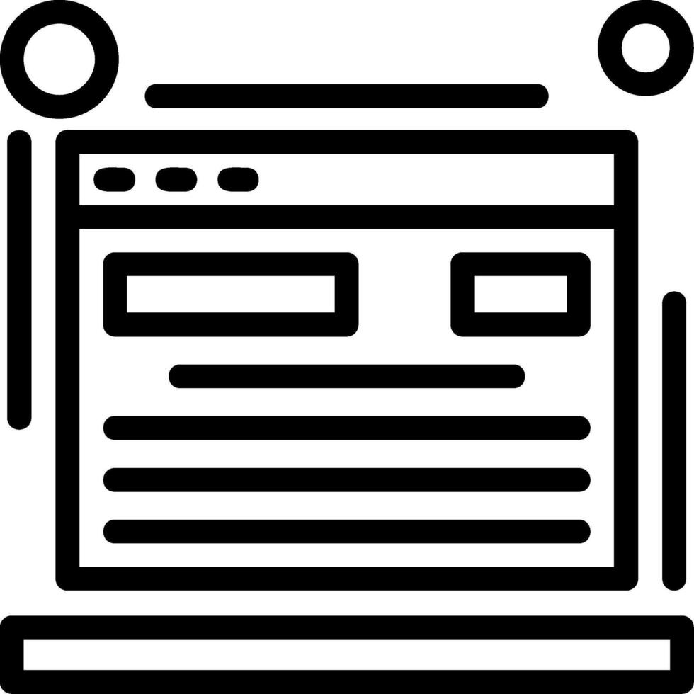 Blog Line Icon vector