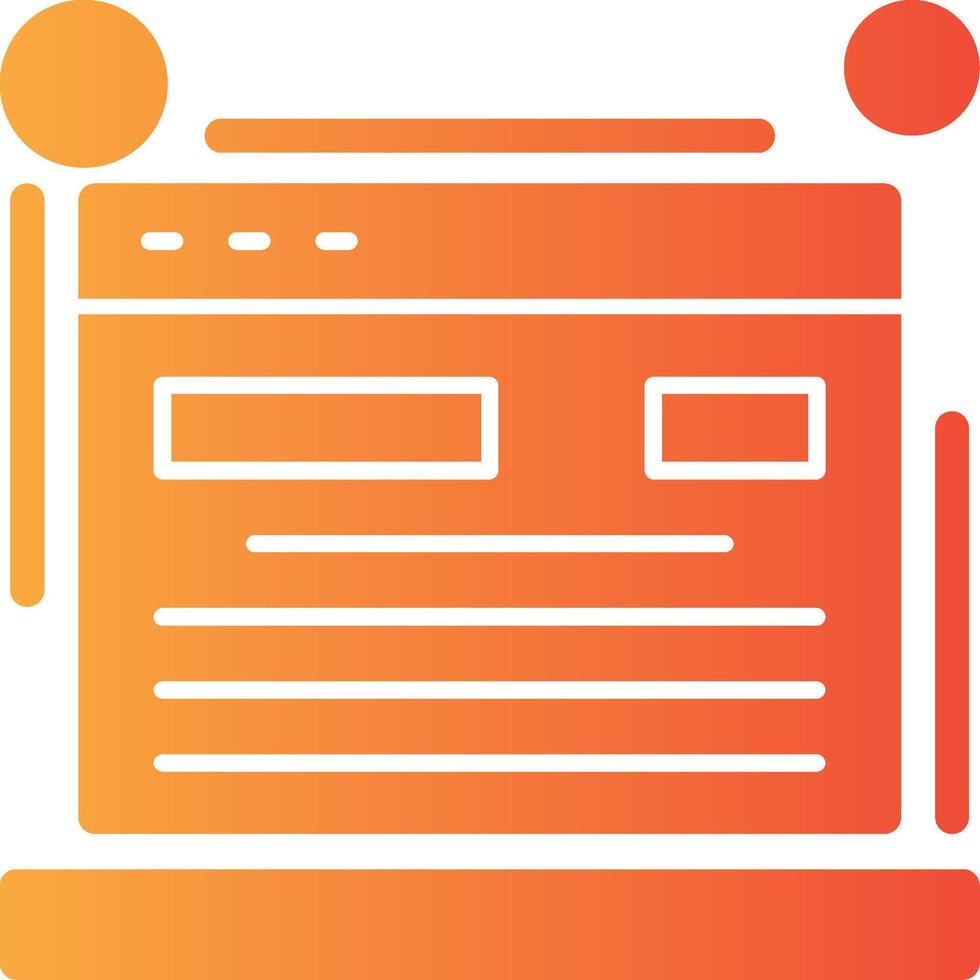 Blog Solid Multi Gradient Icon vector