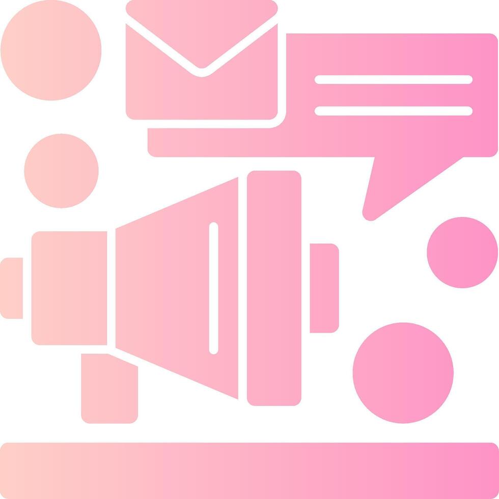 Social media Solid Multi Gradient Icon vector