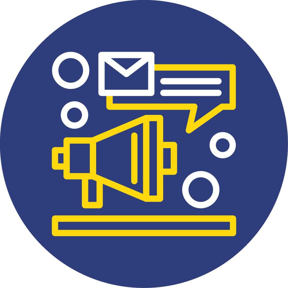 Social media Dual Line Circle Icon vector