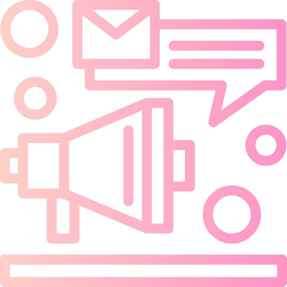 Social media Linear Gradient Icon vector