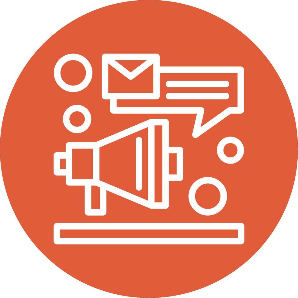 Social media Outline Circle Icon vector