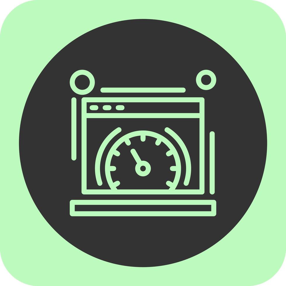Page speed Linear Round Icon vector