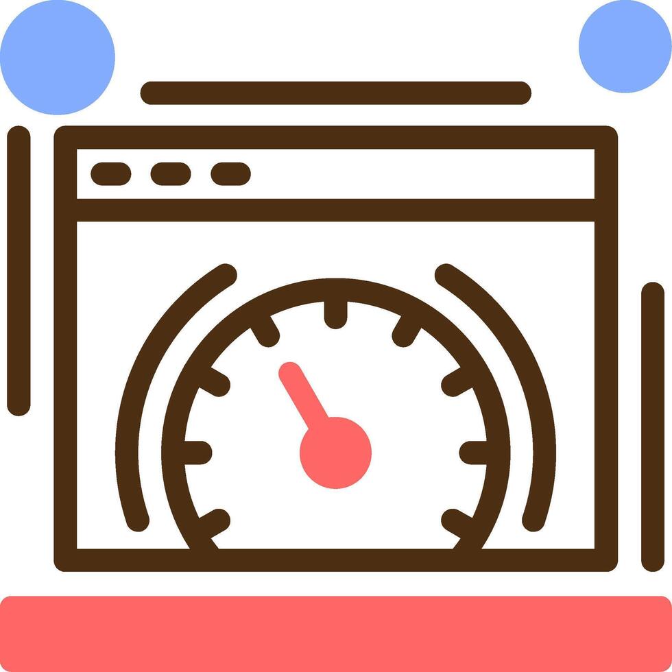Page speed Color Filled Icon vector