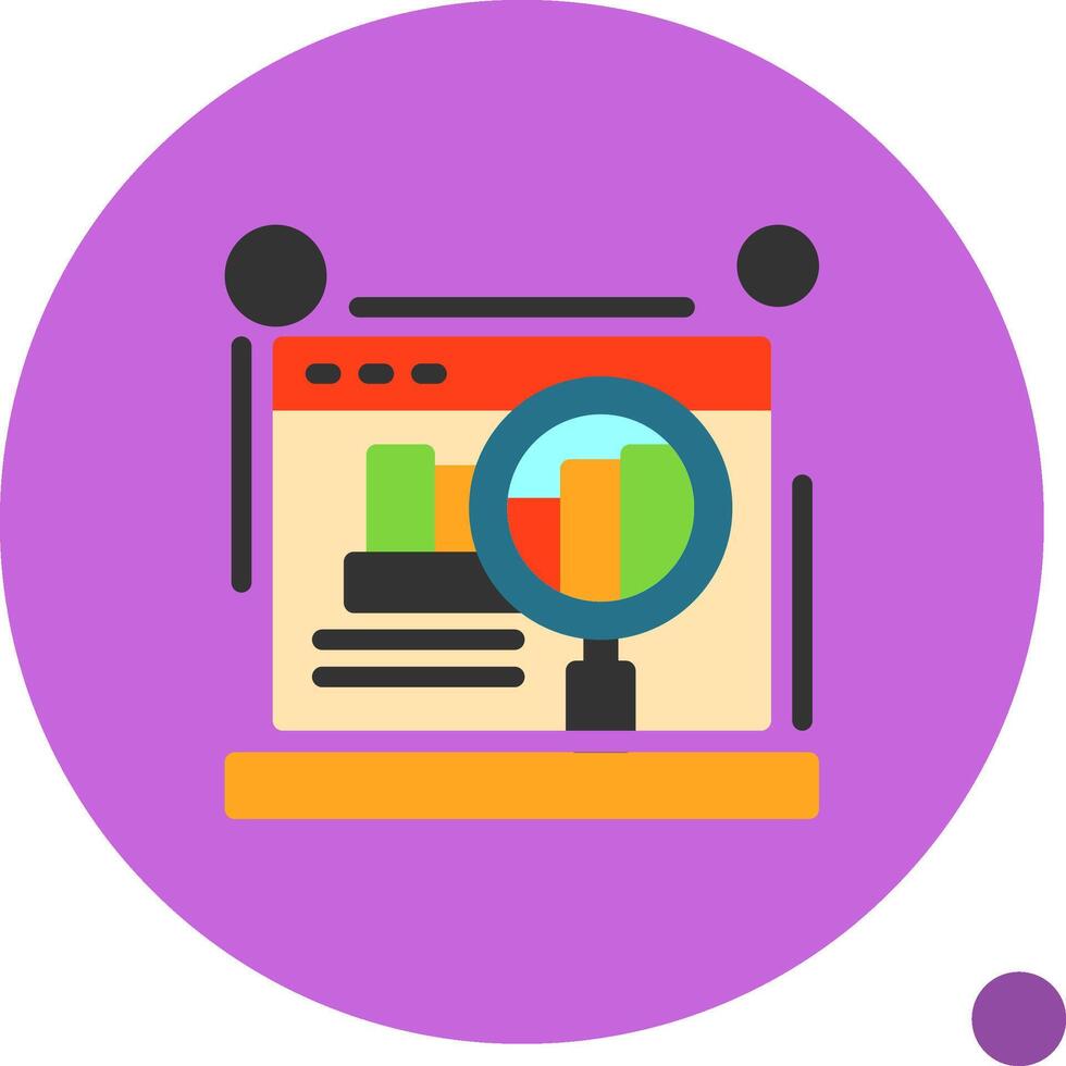 Website audit Flat Shadow Icon vector