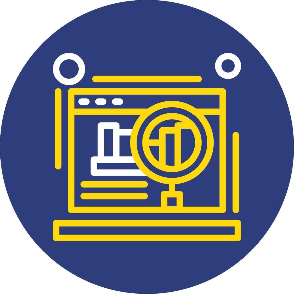 Website audit Dual Line Circle Icon vector