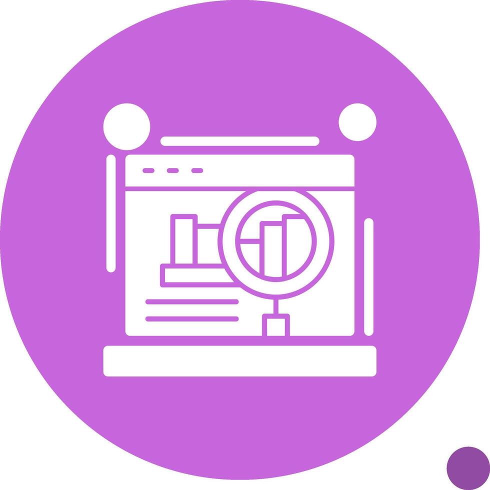 Website audit Glyph Shadow Icon vector