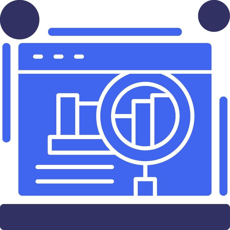Website audit Solid Two Color Icon vector